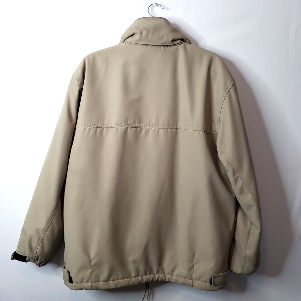 WEATHERPROOF Khaki Full Zip Front Jacket Hood in Collar Mens Size S - Picture 5 of 7